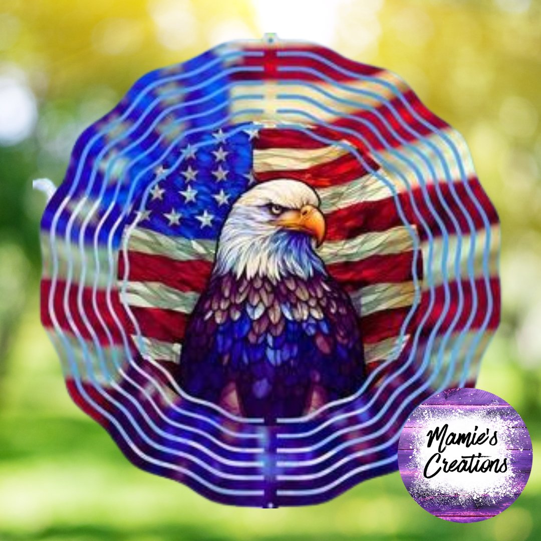 American Eagle Wind Spinner - Mamie's Creations