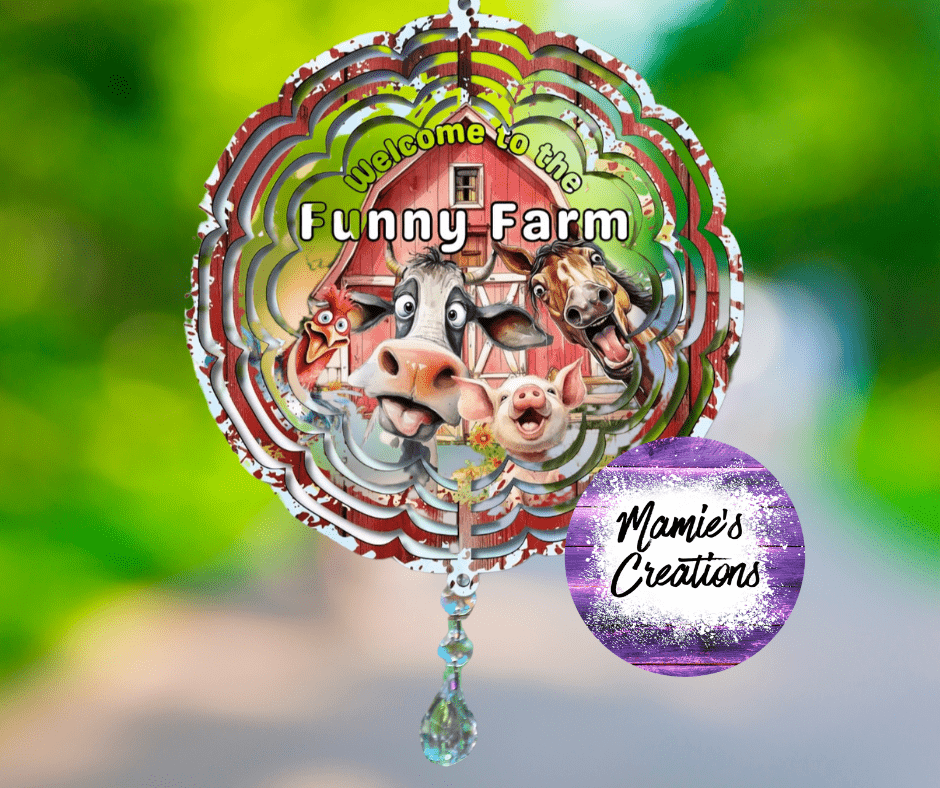 Funny Farm Spinner Porch Decor - Mamie's Creations