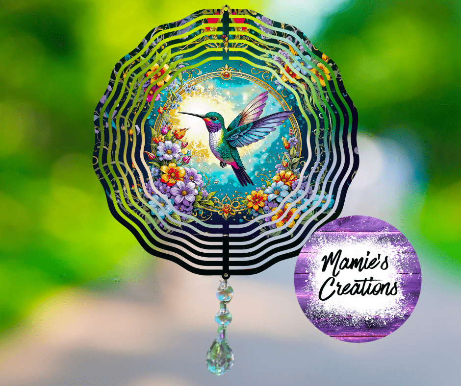 Hummingbird Wind Spinner Porch Decor - Mamie's Creations