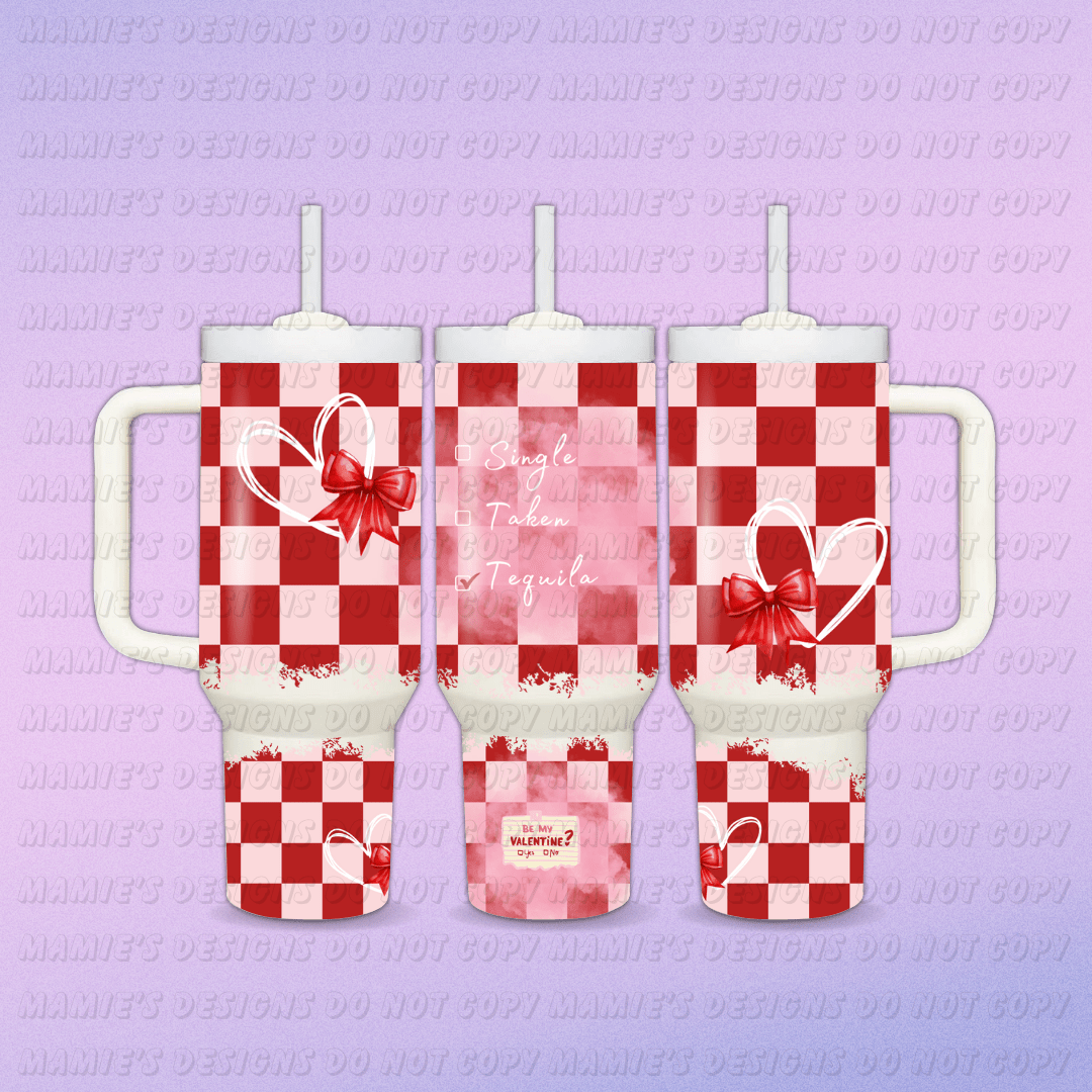 Valentine Tequila 40oz Digital Design - Mamie's Creations