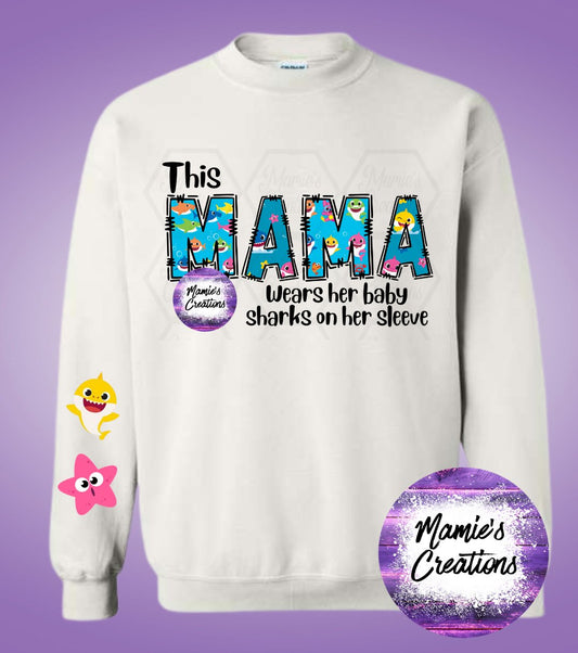 Baby sharks sweatshirt - Mamie's Creations