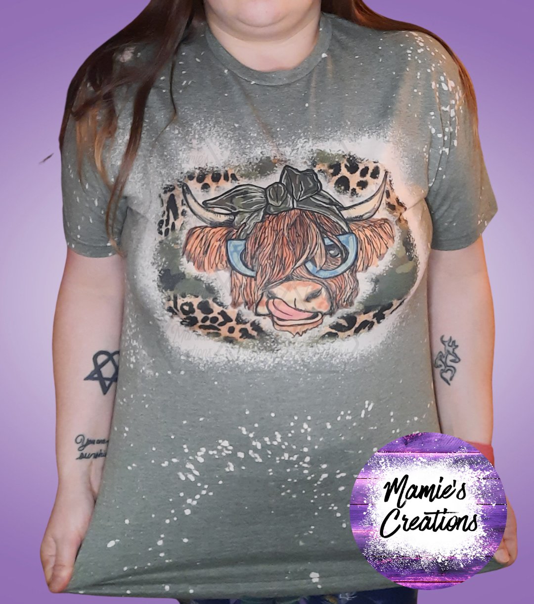 Glasses Cow T-shirt - Mamie's Creations