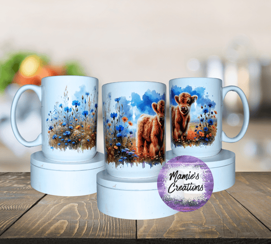 Highland Cow Mug 15oz - Mamie's Creations