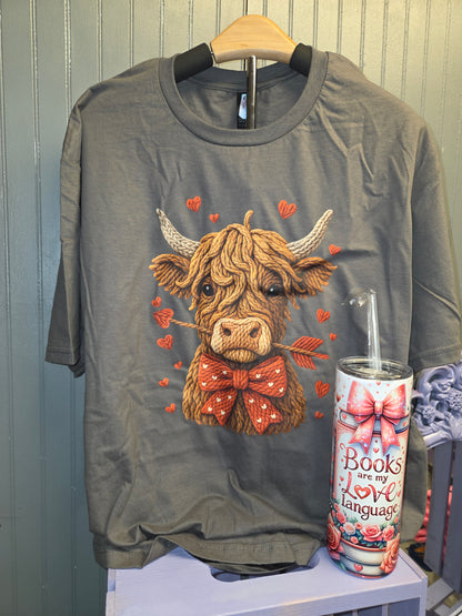 Cupid Faux Cow Arrow T shirt