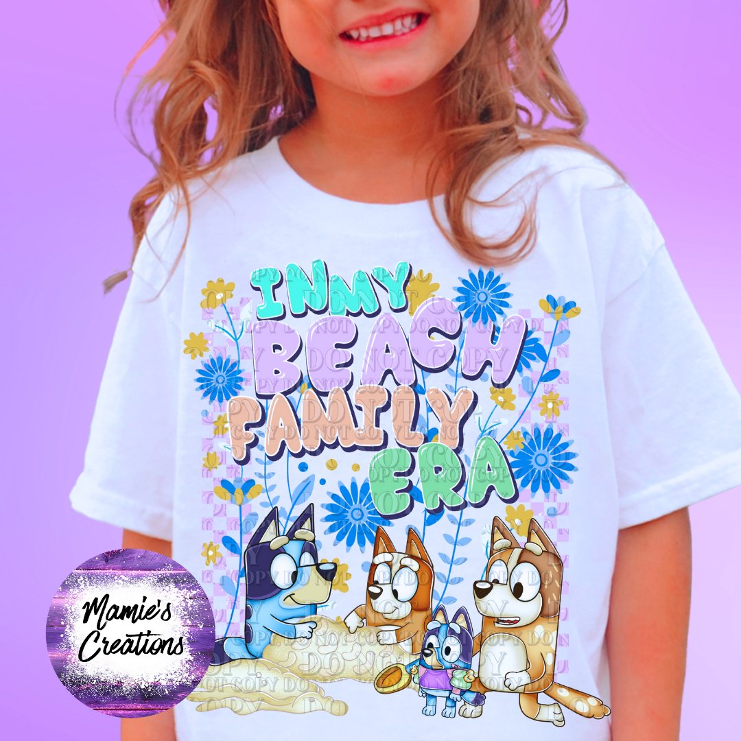 Bluey Beach Era T Shirt - Mamie's Creations