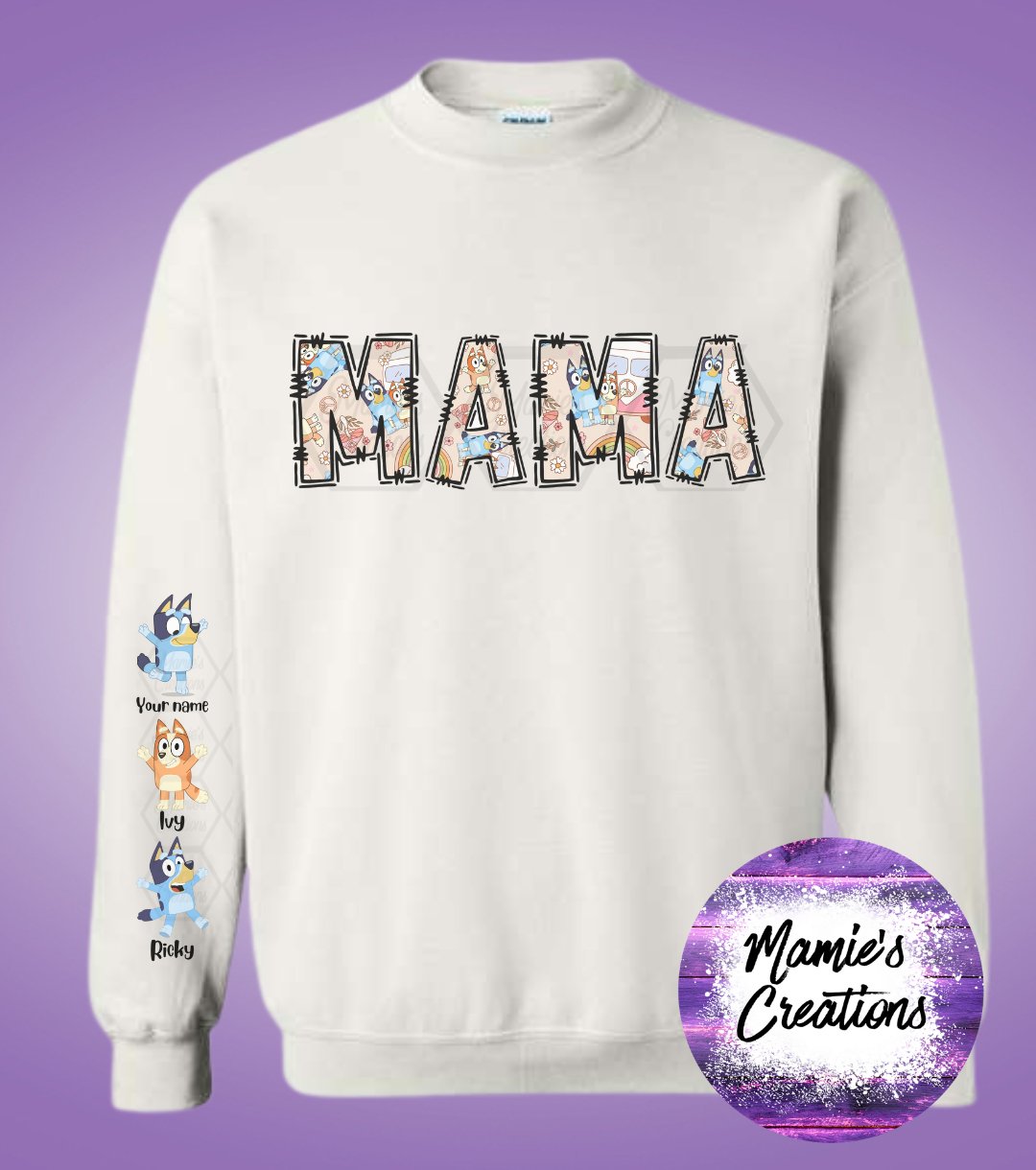 Bluey Mama sweatshirt - Mamie's Creations