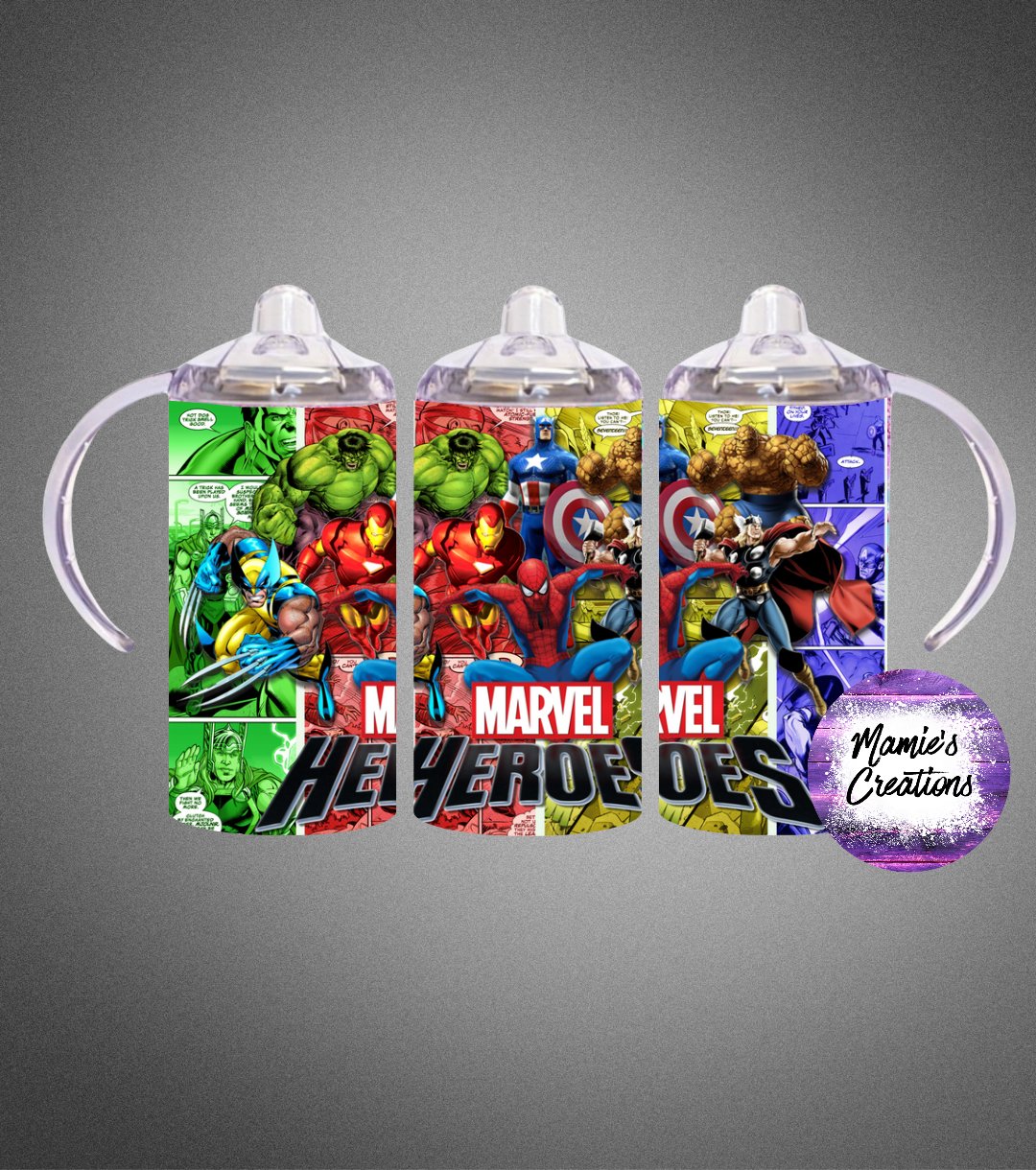 Super Hero Sippy Cup - Mamie's Creations